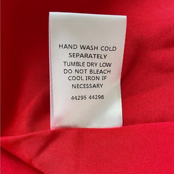 Sugarlips Kismet Chiffon Swiss Dot One Shoulder Dress in Red Size Large - Picture 5 of 6